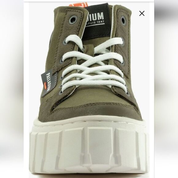 NIB Palladium Pallatower Hi Womens Bootie - Olive Night - Picture 4 of 15